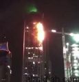 حريق برج الشعلة في دبي.. احتراق 38 شقة وتضرُر 64 طابقاً من الخارج