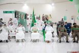 احتفاء منسوبو مركز اللقاحات في محافظة صبيا باليوم الوطني السعودي الـ 91